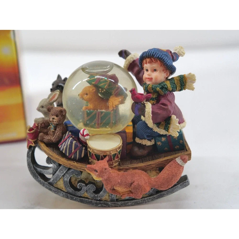 Kirkland Signature Rocking Mini Water Snow Globe Christmas Child with Animals